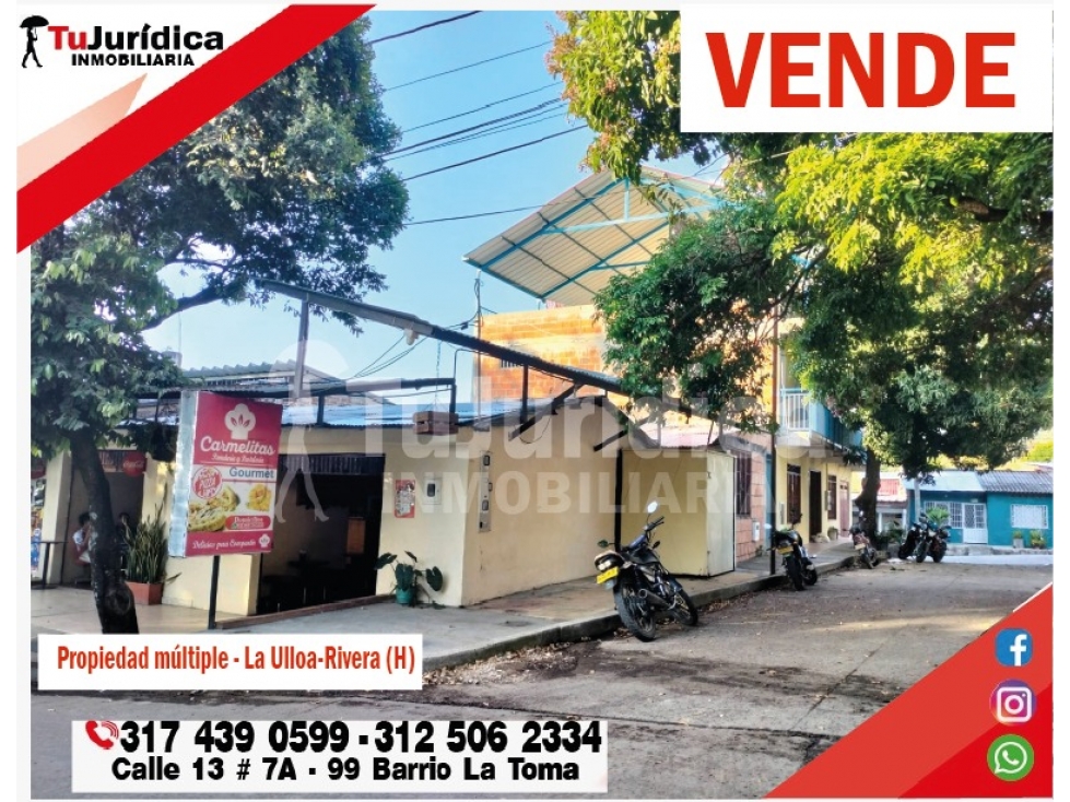 SE VENDE CASA Y LOCALES COMERCIALES - ULLOA RIVERA (HUILA-COL)