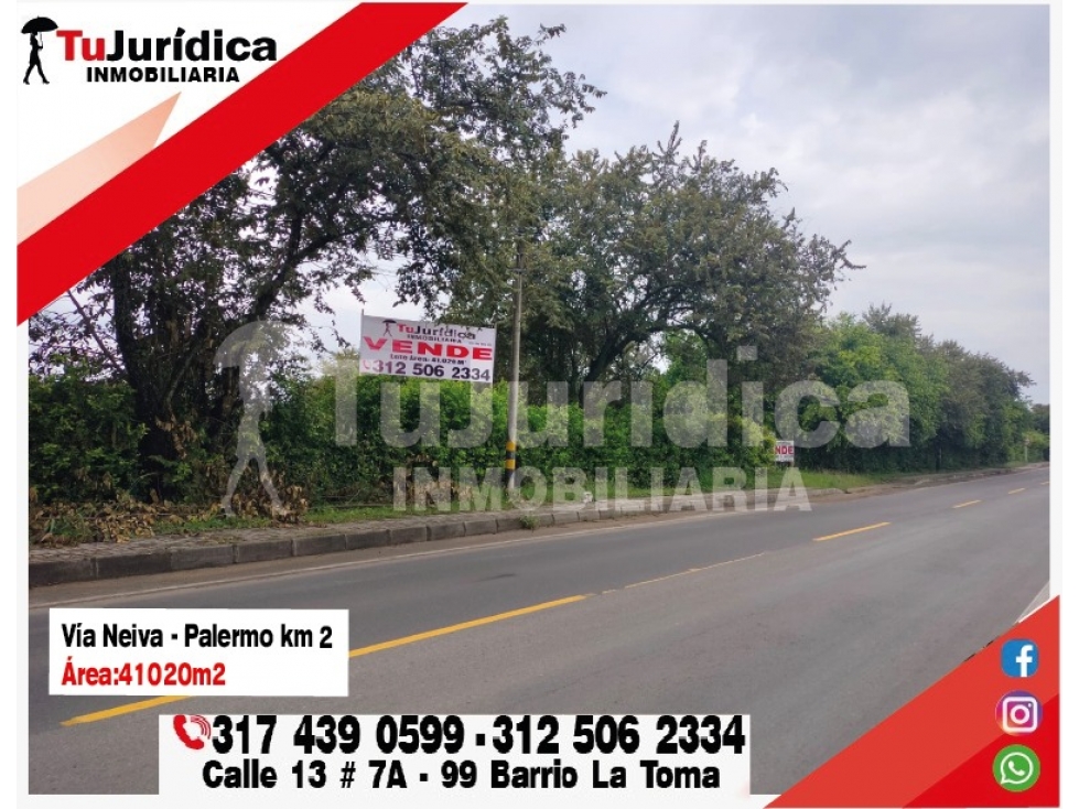 SE VENDE ESPECTACULAR LOTE ZONA INDUSTRIAL KM 2 VIA NEIVA-PALERMO