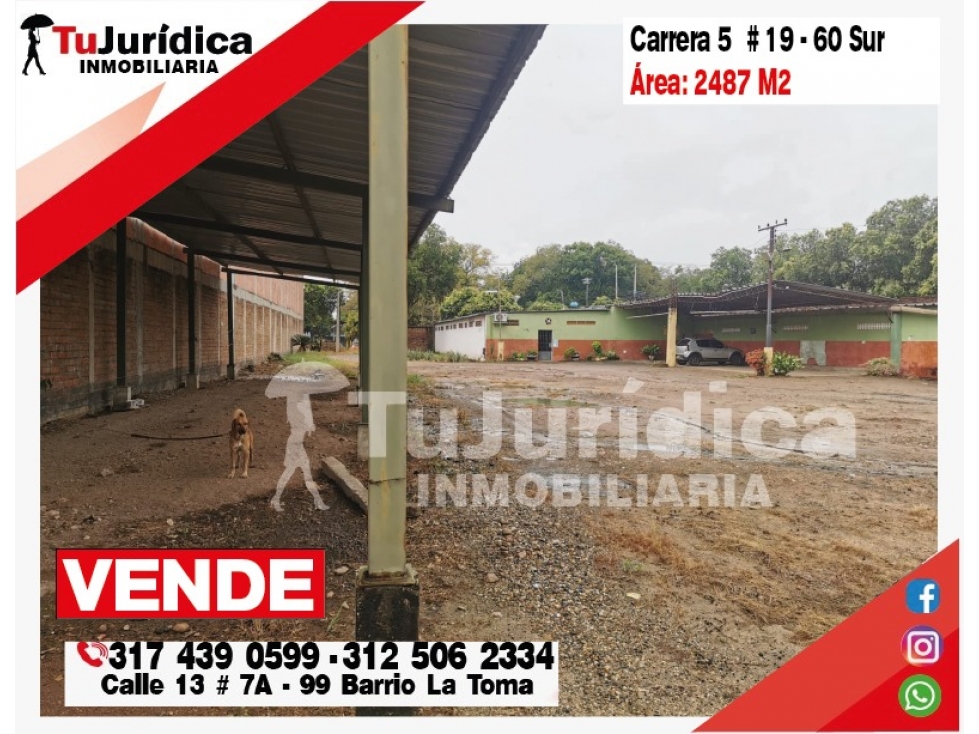 SE VENDE LOTE ZONA INDUSTRIAL SUR NEIVA